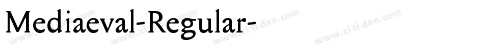 Mediaeval-Regular字体转换