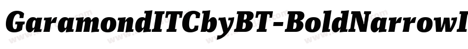 GaramondITCbyBT-BoldNarrowItal字体转换