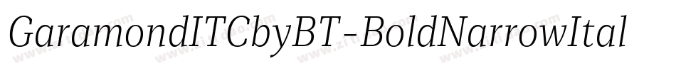 GaramondITCbyBT-BoldNarrowItal字体转换