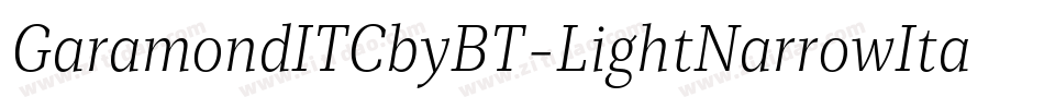 GaramondITCbyBT-LightNarrowItal字体转换
