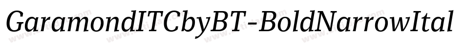 GaramondITCbyBT-BoldNarrowItal字体转换