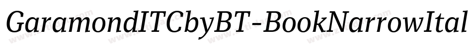 GaramondITCbyBT-BookNarrowItal字体转换