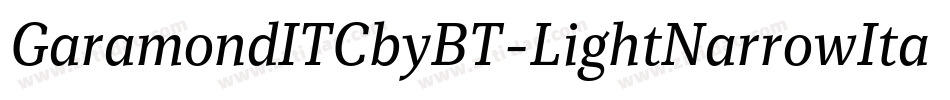 GaramondITCbyBT-LightNarrowItal字体转换