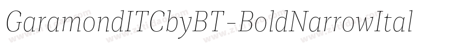 GaramondITCbyBT-BoldNarrowItal字体转换