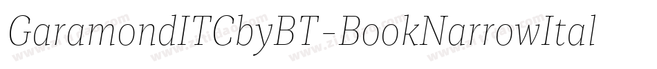 GaramondITCbyBT-BookNarrowItal字体转换