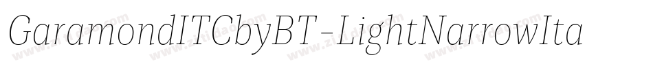 GaramondITCbyBT-LightNarrowItal字体转换