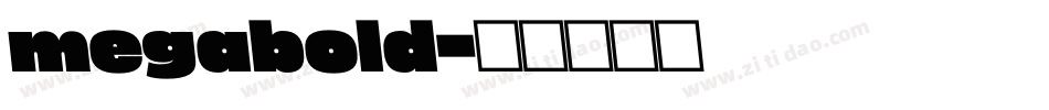 megabold字体转换