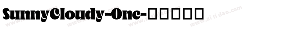 SunnyCloudy-One字体转换