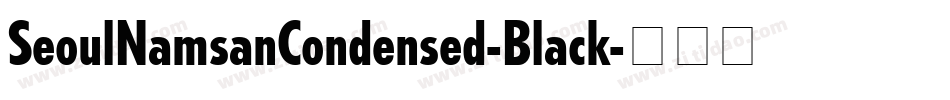 SeoulNamsanCondensed-Black字体转换