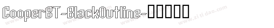 CooperBT-BlackOutline字体转换