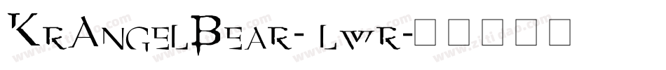 KrAngelBear-0lwr字体转换