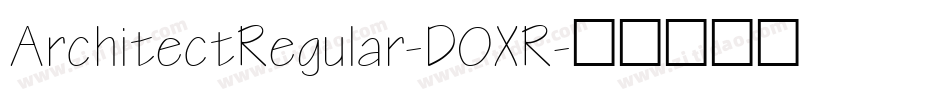 ArchitectRegular-D0XR字体转换