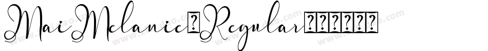 MaiMelanie-Regular字体转换