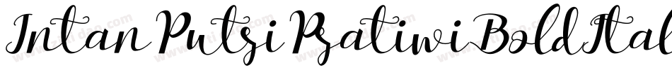 IntanPutriPratiwiBoldItalic-v0LE字体转换
