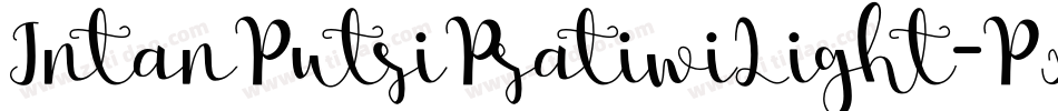 IntanPutriPratiwiLight-PxYd字体转换