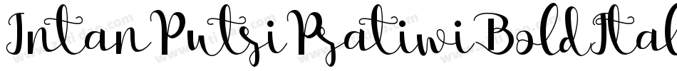 IntanPutriPratiwiBoldItalic-v0LE字体转换