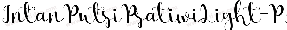 IntanPutriPratiwiLight-PxYd字体转换