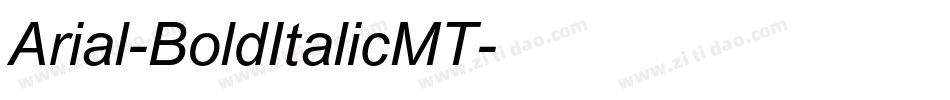 Arial-BoldItalicMT字体转换