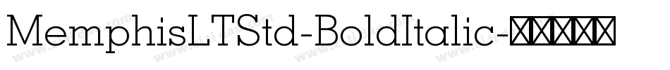 MemphisLTStd-BoldItalic字体转换