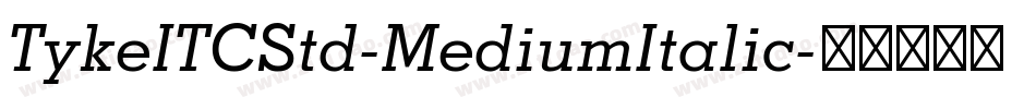 TykeITCStd-MediumItalic字体转换
