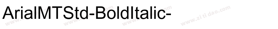 ArialMTStd-BoldItalic字体转换