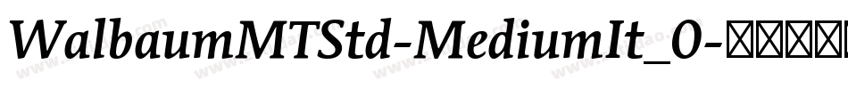 WalbaumMTStd-MediumIt_0字体转换