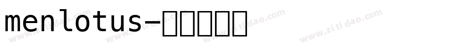menlotus字体转换
