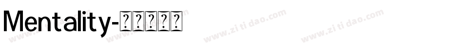 Mentality字体转换