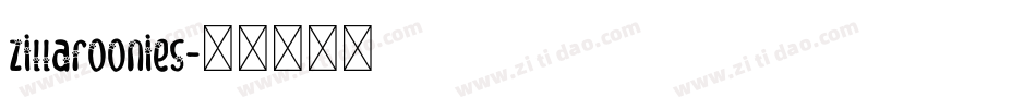 Zillaroonies字体转换
