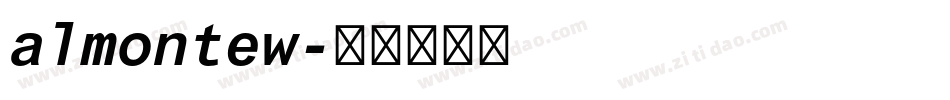 almontew字体转换
