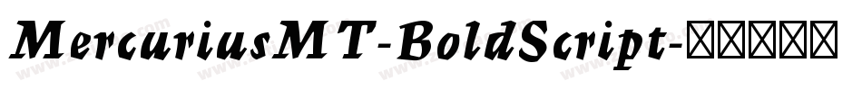 MercuriusMT-BoldScript字体转换