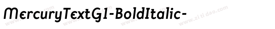 MercuryTextG1-BoldItalic字体转换