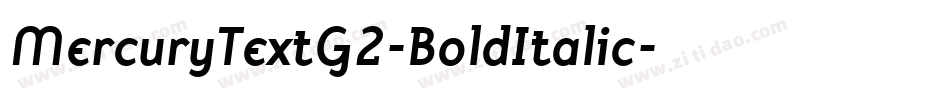 MercuryTextG2-BoldItalic字体转换