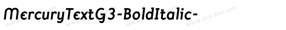 MercuryTextG3-BoldItalic字体转换