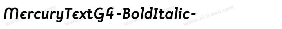 MercuryTextG4-BoldItalic字体转换