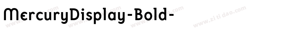 MercuryDisplay-Bold字体转换