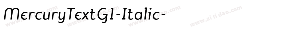 MercuryTextG1-Italic字体转换