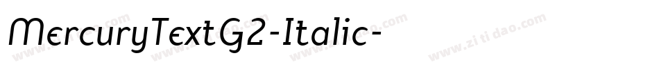 MercuryTextG2-Italic字体转换