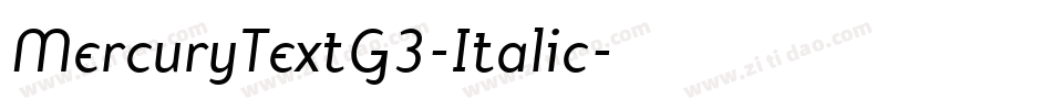 MercuryTextG3-Italic字体转换