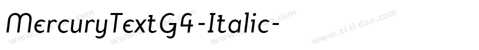 MercuryTextG4-Italic字体转换