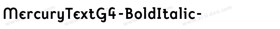 MercuryTextG4-BoldItalic字体转换