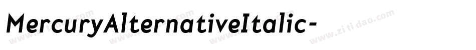 MercuryAlternativeItalic字体转换