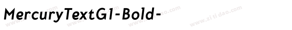 MercuryTextG1-Bold字体转换