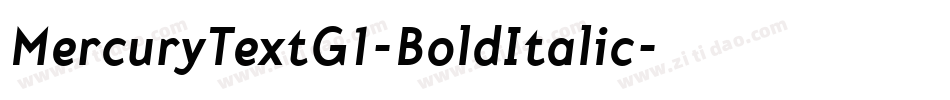 MercuryTextG1-BoldItalic字体转换