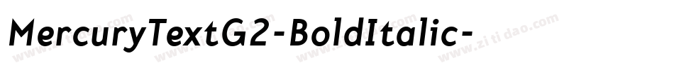 MercuryTextG2-BoldItalic字体转换