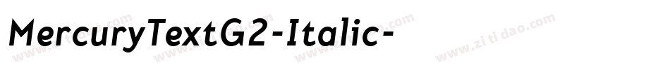 MercuryTextG2-Italic字体转换