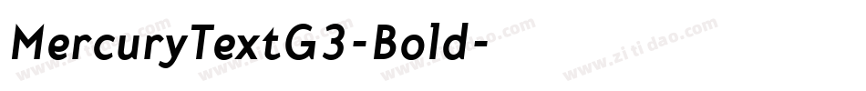 MercuryTextG3-Bold字体转换