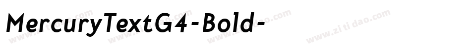 MercuryTextG4-Bold字体转换