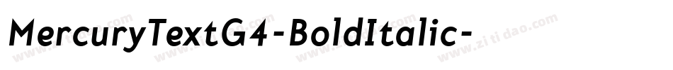MercuryTextG4-BoldItalic字体转换