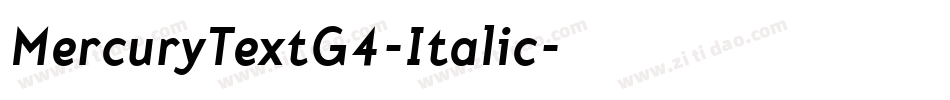 MercuryTextG4-Italic字体转换
